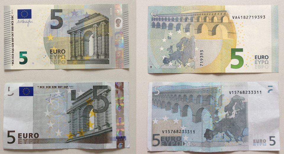 El nuevo billete de cinco euros: más seguro, pero inadaptado