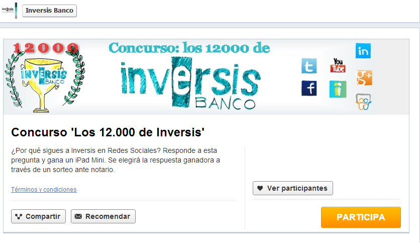 12.000 seguidores en redes sociales y 5 años en Twitter. Celébralo con nosotros con el concurso ‘Los 12.000 de Inversis’