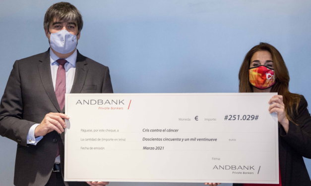 Por segundo año, Andbank GSI DESTINA parte SUS BENEFICIOS A LA INVESTIGACIÓN contra el cáncer